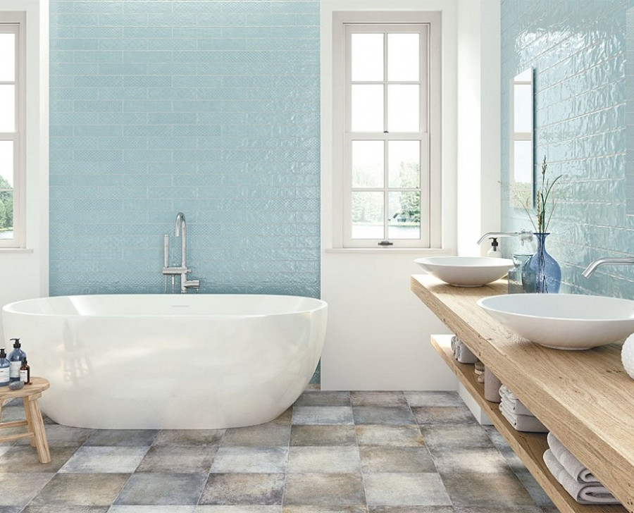 Настенная плитка El Barco MUSIC AZUL DECOR (12 видов рельефов, 12 видов рисунка) 7.5*30