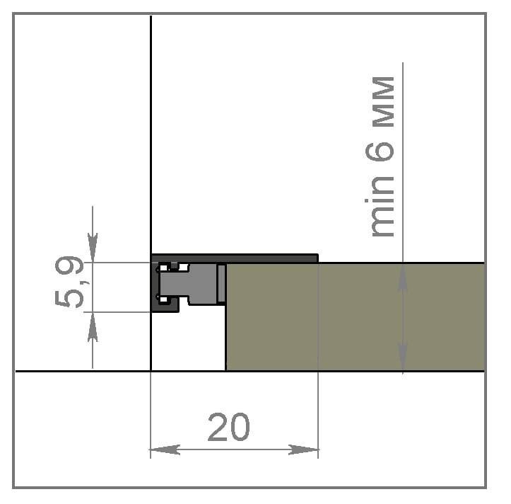Микроплинтус алюминиевый анодированный черный с пружинами