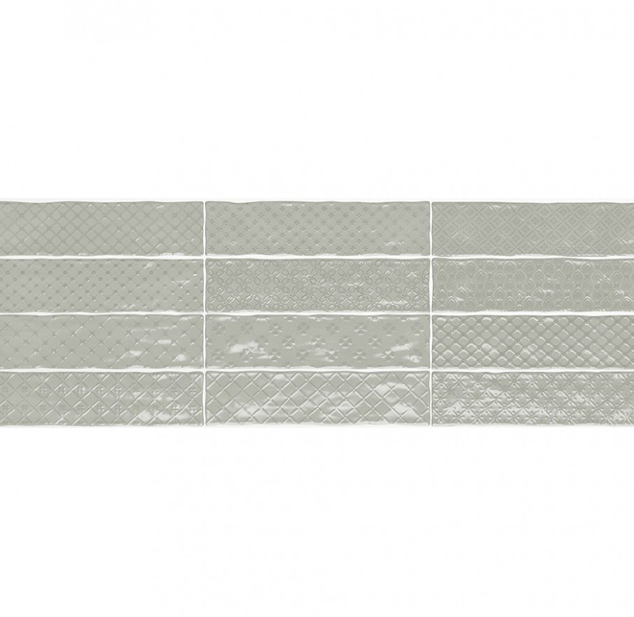 Настенная плитка El Barco MUSIC CENDRA DECOR (12 видов рельефов, 12 видов рисунка) 7.5*30