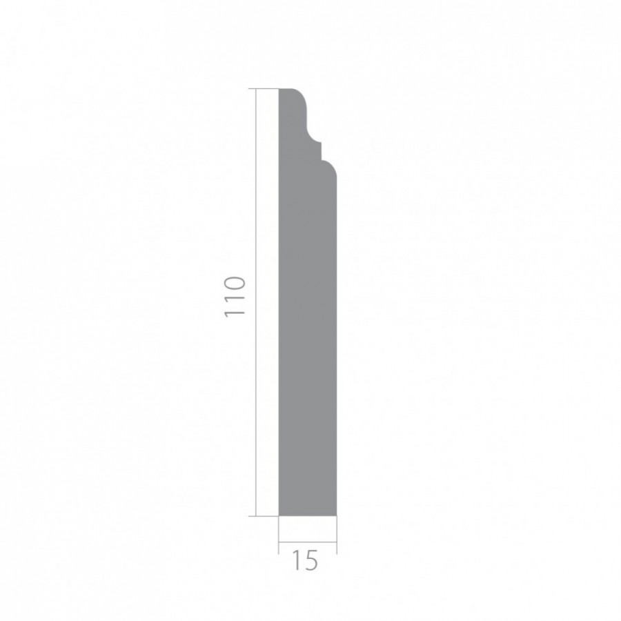 Плинтус ЛДФ под покраску Ultrawood Base 024 i Плинтус ЛДФ под покраску Ultrawood Base 024 i
