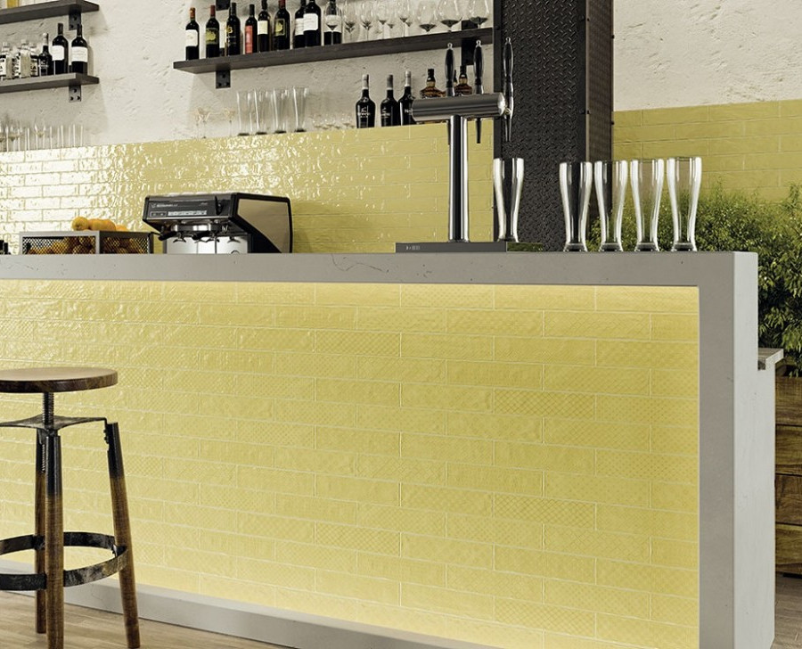 Настенная плитка El Barco MUSIC LEMON DECOR (12 видов рельефов, 12 видов рисунка) 7.5*30