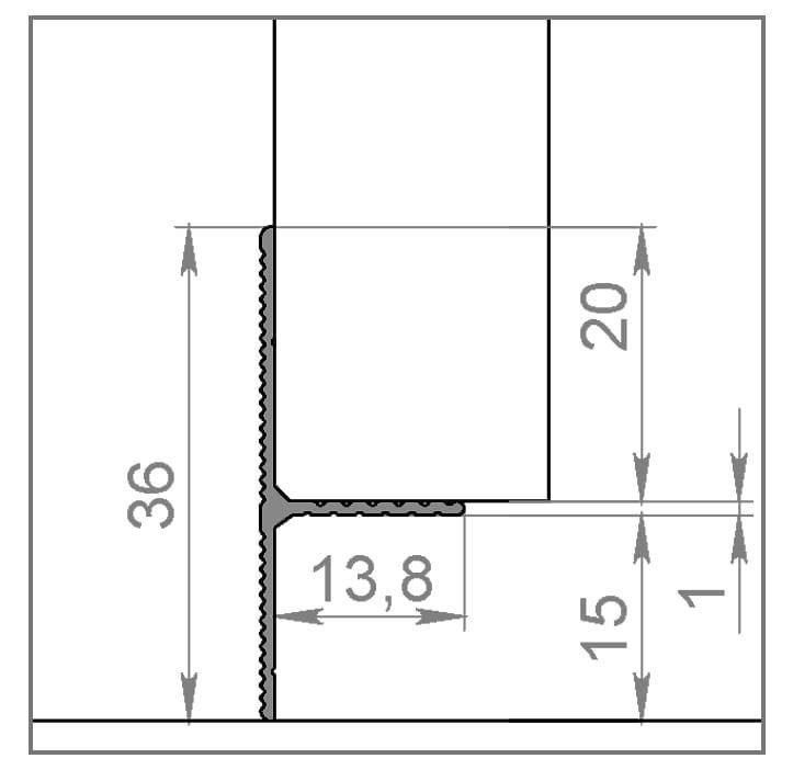 Плинтус скрытый черный без подсветки