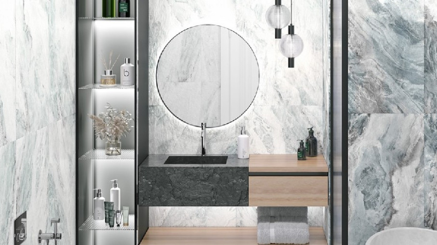 Керамогранит Delacora Waterfall Blue D12056M 60x120