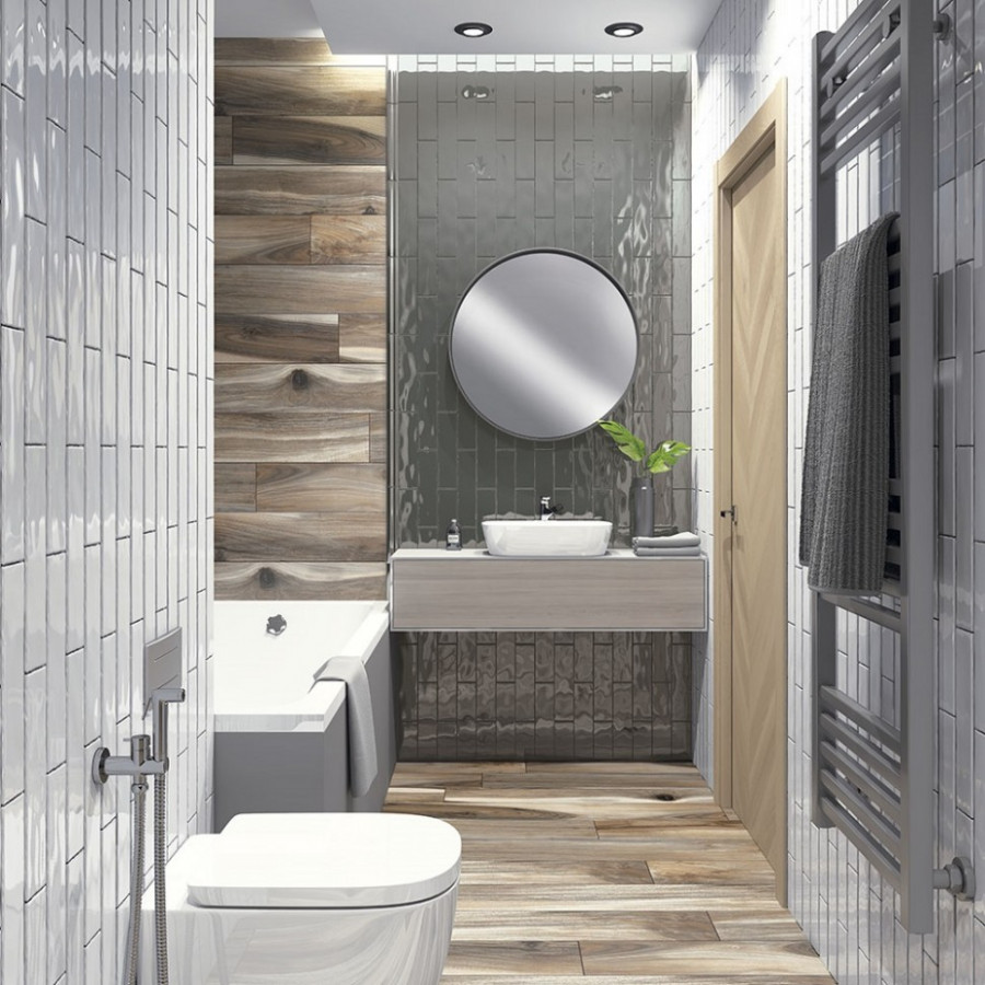 Настенная плитка El Barco ACUARELA GRIS 7.5*30