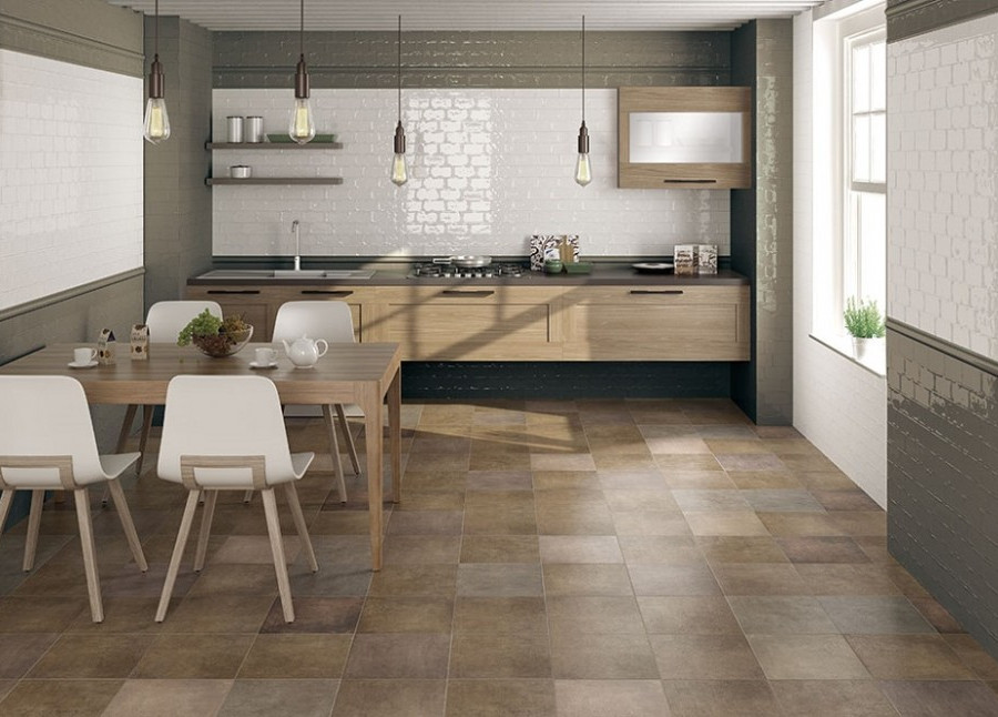 Настенная плитка El Barco Alfaro Grafito Brillo 7.5*15