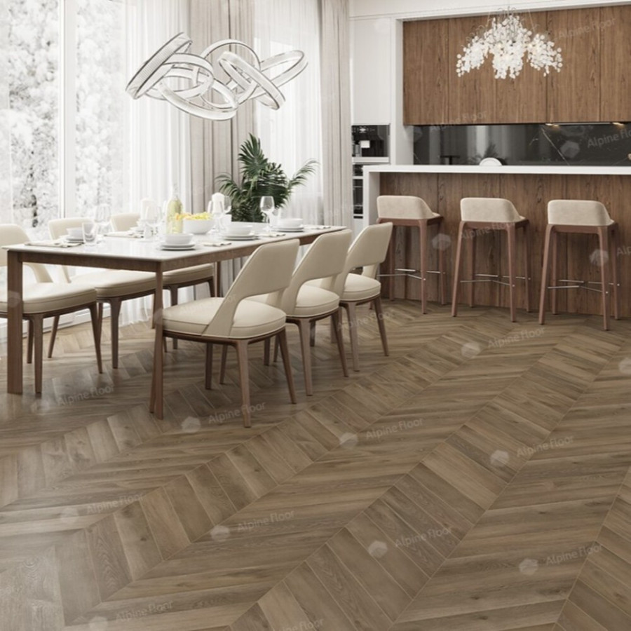 SPC Ламинат Alpine Floor Chevron Дуб Насыщенный ECO 18-4 Французская елка SPC Ламинат Alpine Floor Chevron Дуб Насыщенный ECO 18-4 Французская елка