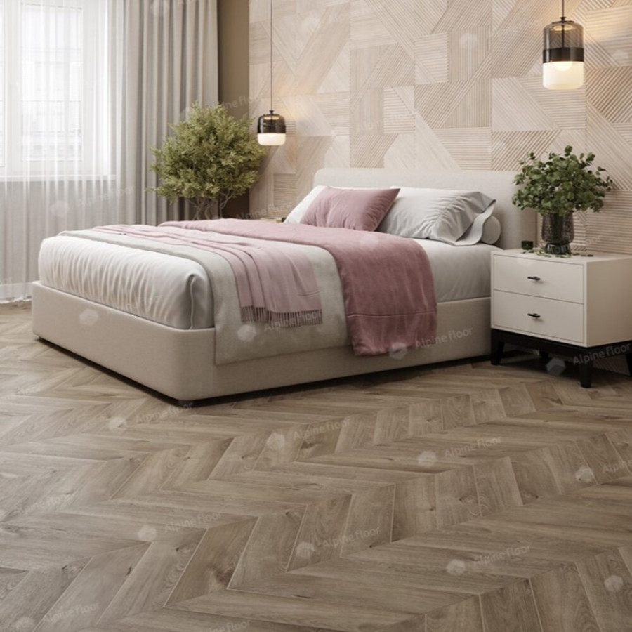 SPC Ламинат Alpine Floor Chevron Дуб Натуральный Отбеленный ECO 18-3 Французская елка SPC Ламинат Alpine Floor Chevron Дуб Натуральный Отбеленный ECO 18-3 Французская елка