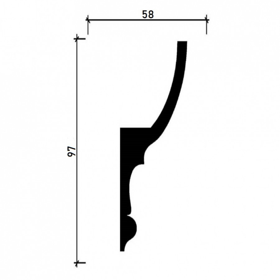 Карниз с отражателем Decor Dizayn DD507