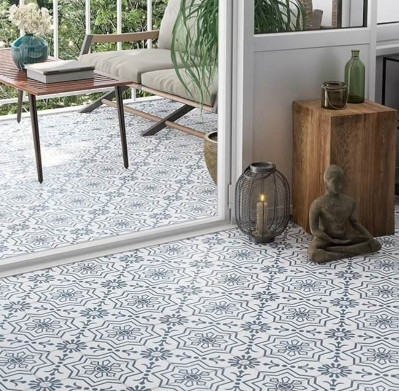 SAMOS BLUE MATT GLAZED PORCELAIN 20X20