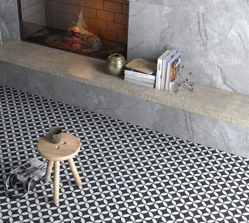 STAMP BLACK GLZ.POR.TL 20X20