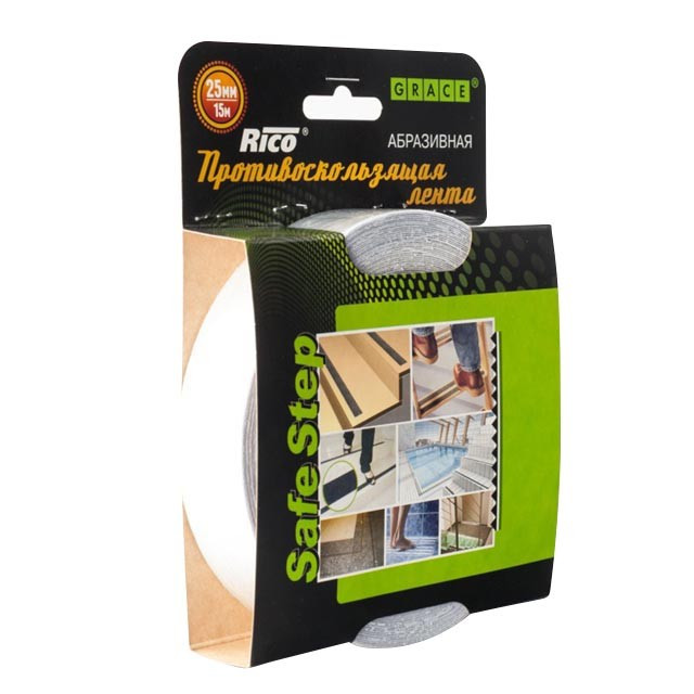 Лента противоскользящая Rico прозрачная 25 мм Лента противоскользящая Rico прозрачная 25 мм