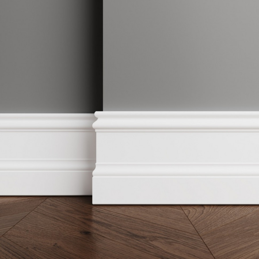 Плинтус деревянный под покраску Ultrawood Base 002 W Плинтус деревянный под покраску Ultrawood Base 002 W