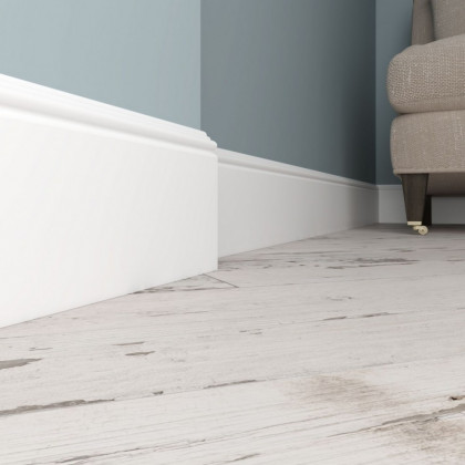 Плинтус деревянный под покраску Ultrawood Base 5011 W