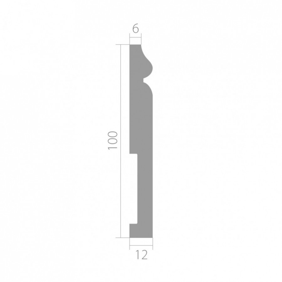Плинтус деревянный под покраску Ultrawood Base 5501 W Плинтус деревянный под покраску Ultrawood Base 5501 W